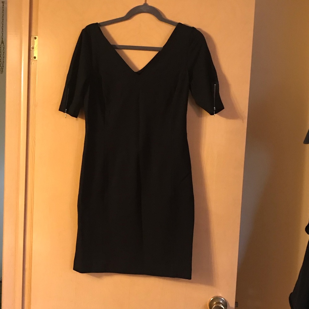 Banana Republic Black Dress with zippers.  Size 8